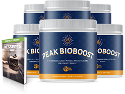 Peak BioBoost supplement - 6 bottle bundle with cookbook bonus